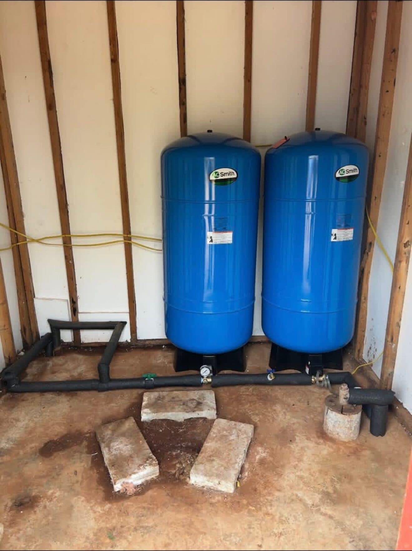 Well pump pressure tanks installed by A2Z in Huntsville, AL