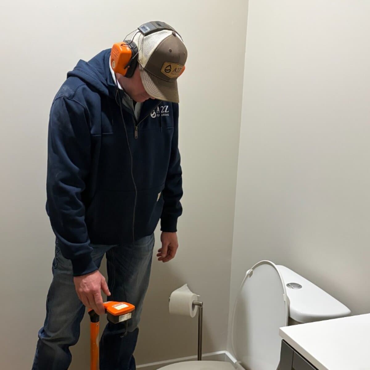 A2Z Plumbing professional at work